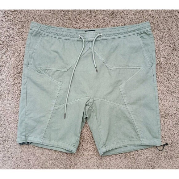 Boohoo Man Shorts Men's Size 36 Green Star Pattern - Picture 1 of 4
